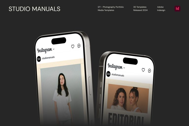 IZY - Photography Portfolio Media Templates - Studio Manuals