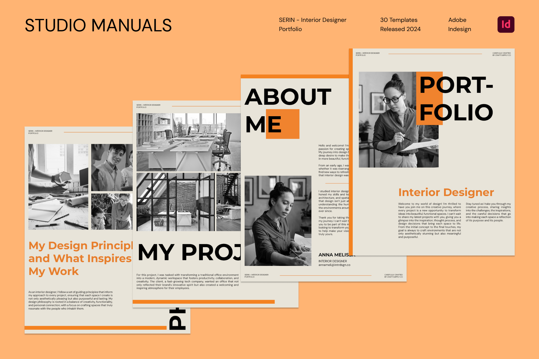 SERIN - Interior Designer Portfolio Templates for Social Media