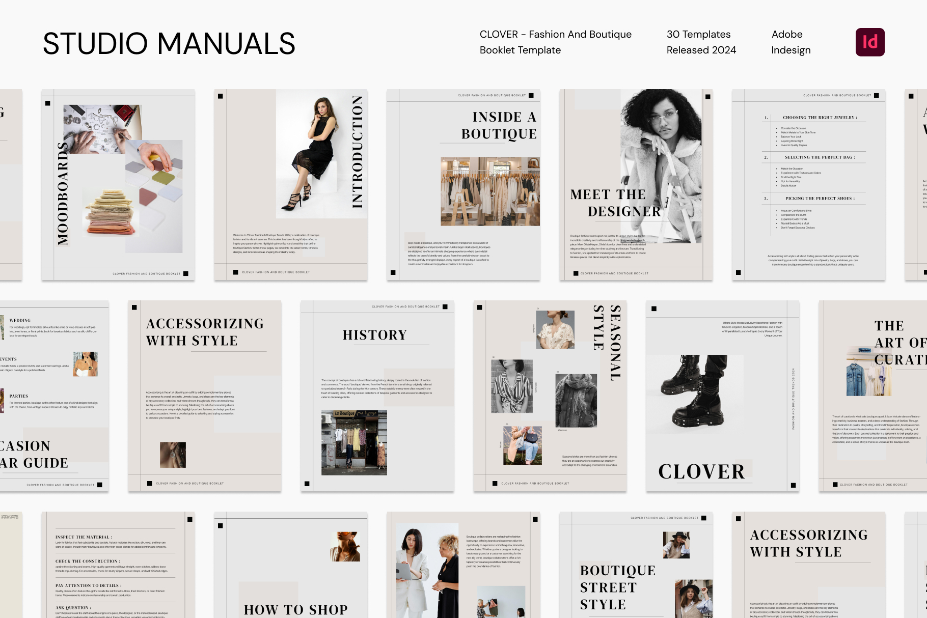 Clover Fashion And Boutique Booklet Template