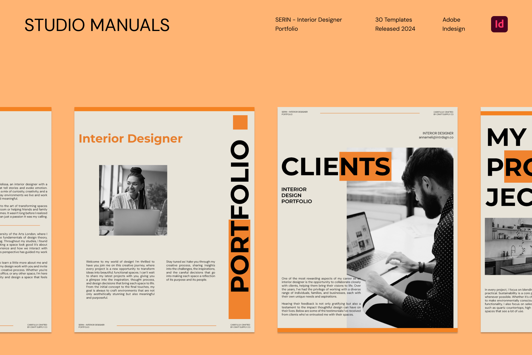 SERIN - Interior Designer Portfolio Templates for Social Media