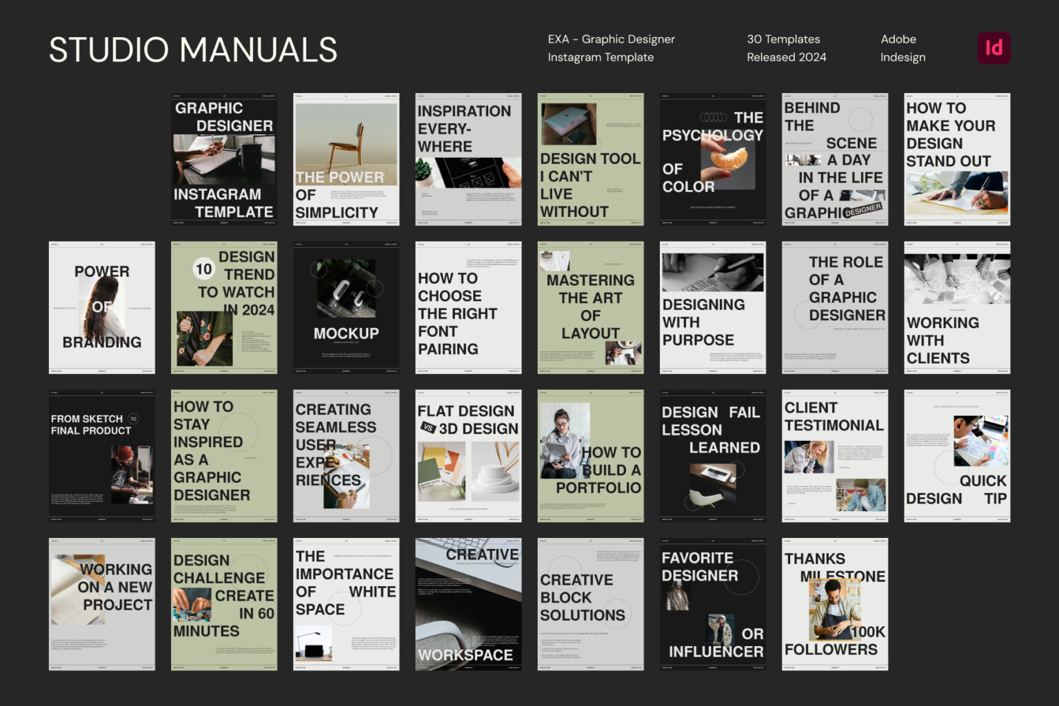 Developer Instagram Graphics EXA - Graphic Designer Instagram Templates