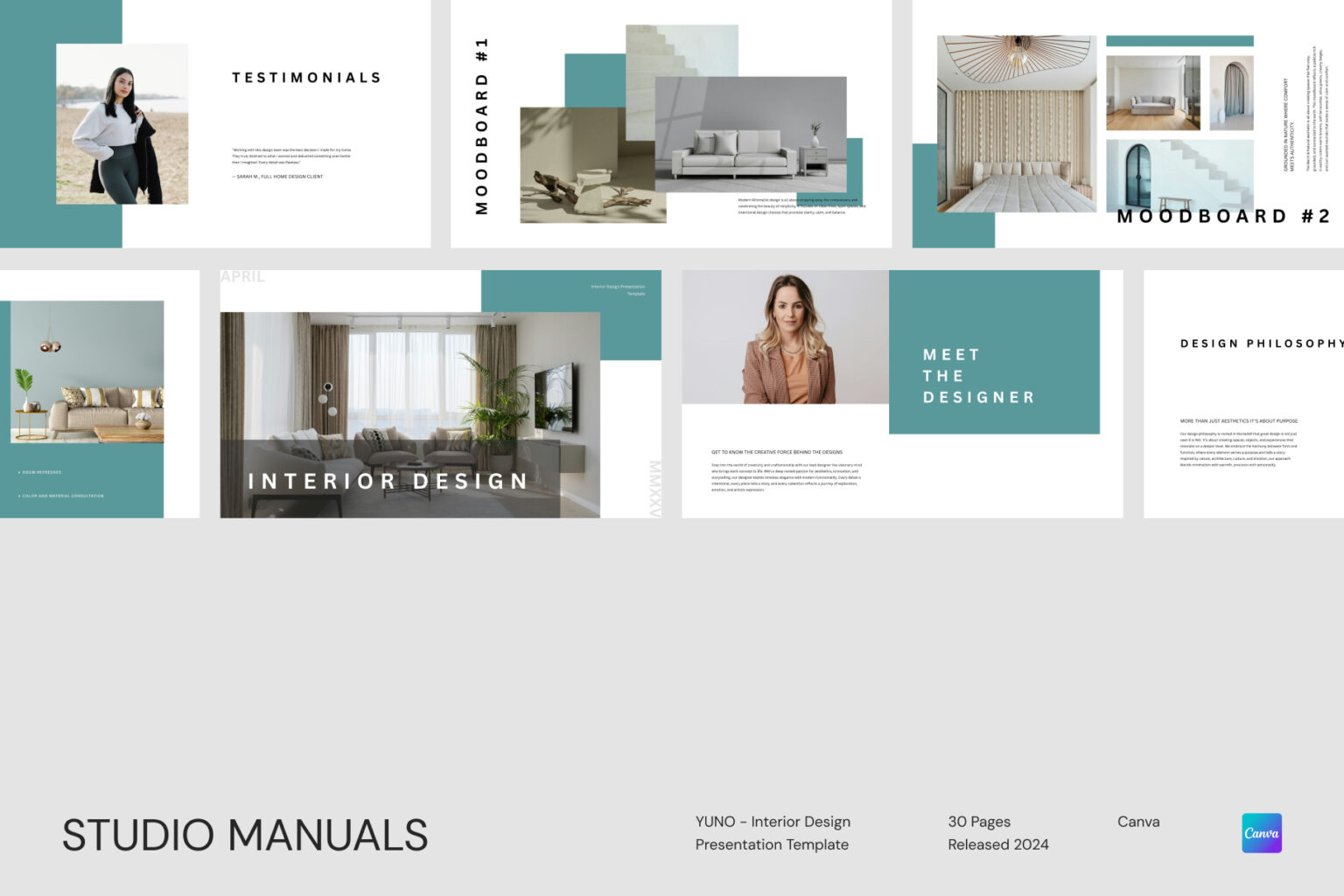 YUNO – Customizable Interior Design Presentation Template