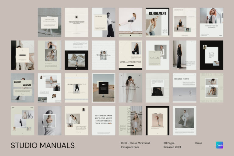 CIOR – Canva Minimalist Instagram Pack Template