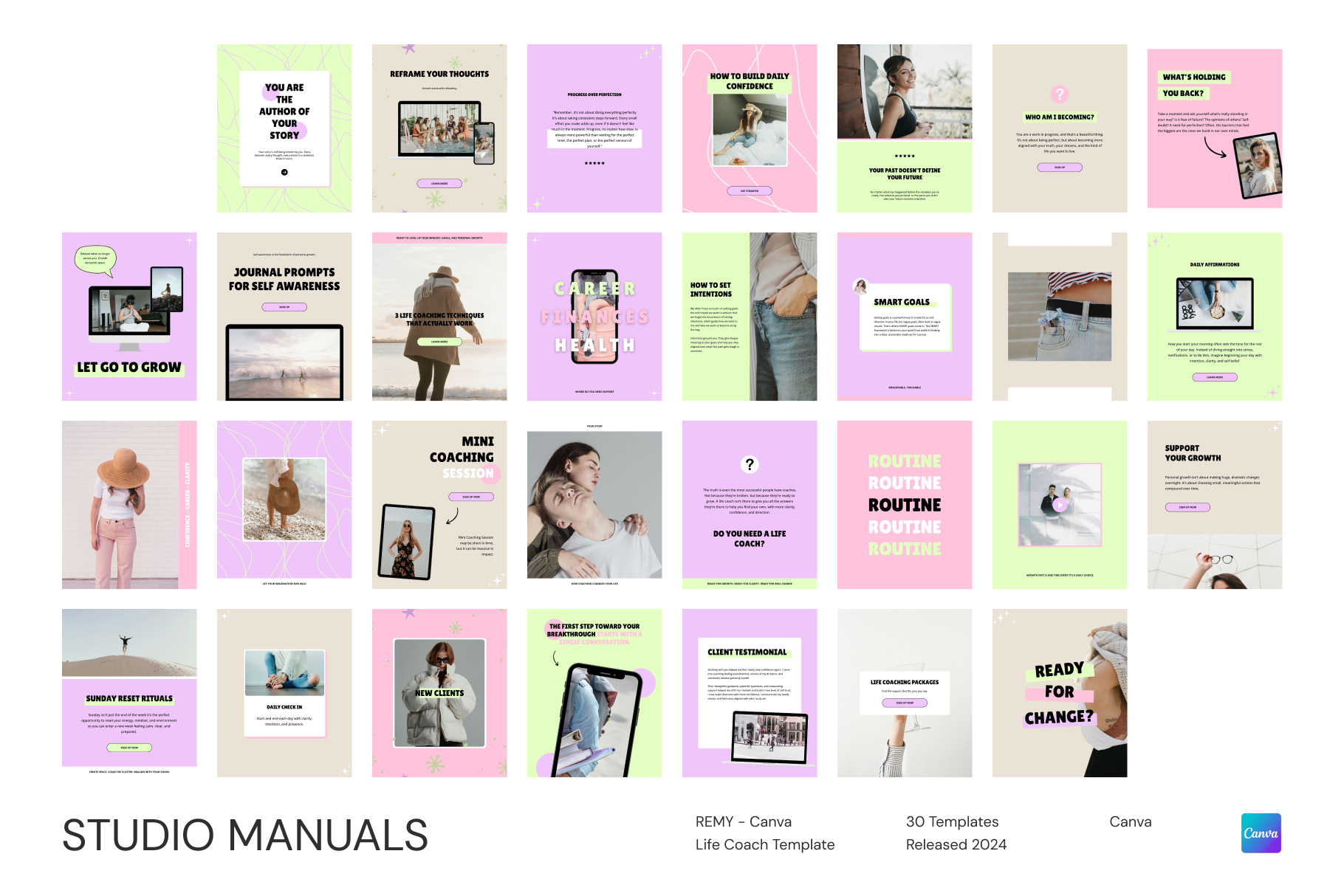 REMY – Canva Life Coach Template for Social Media Posts